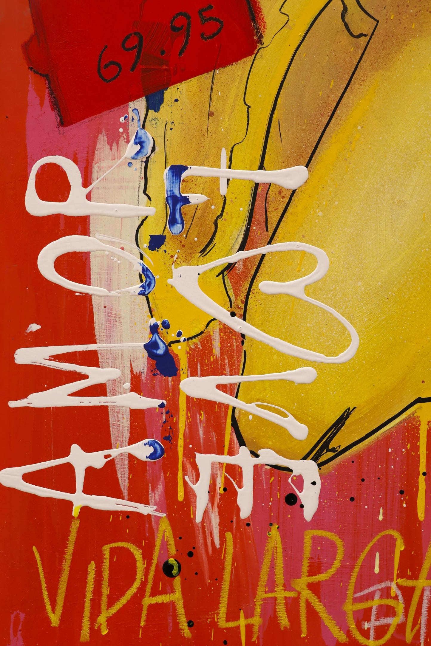 Esto no es una Banana - Original painting on wood - Arte urbano Barcelona