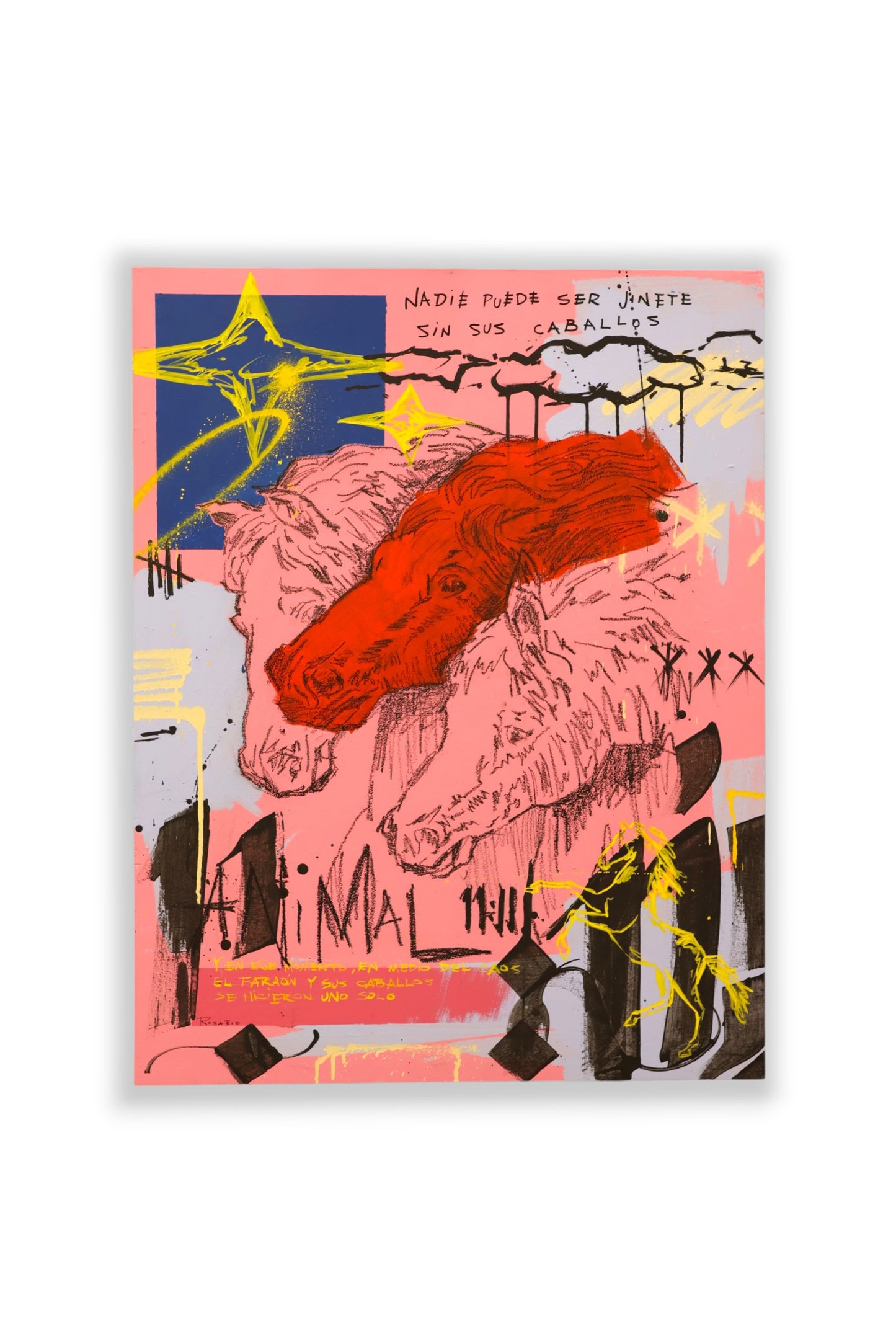 Los caballos del Faraón - Original paint on wood - Arte Urbano Barcelona