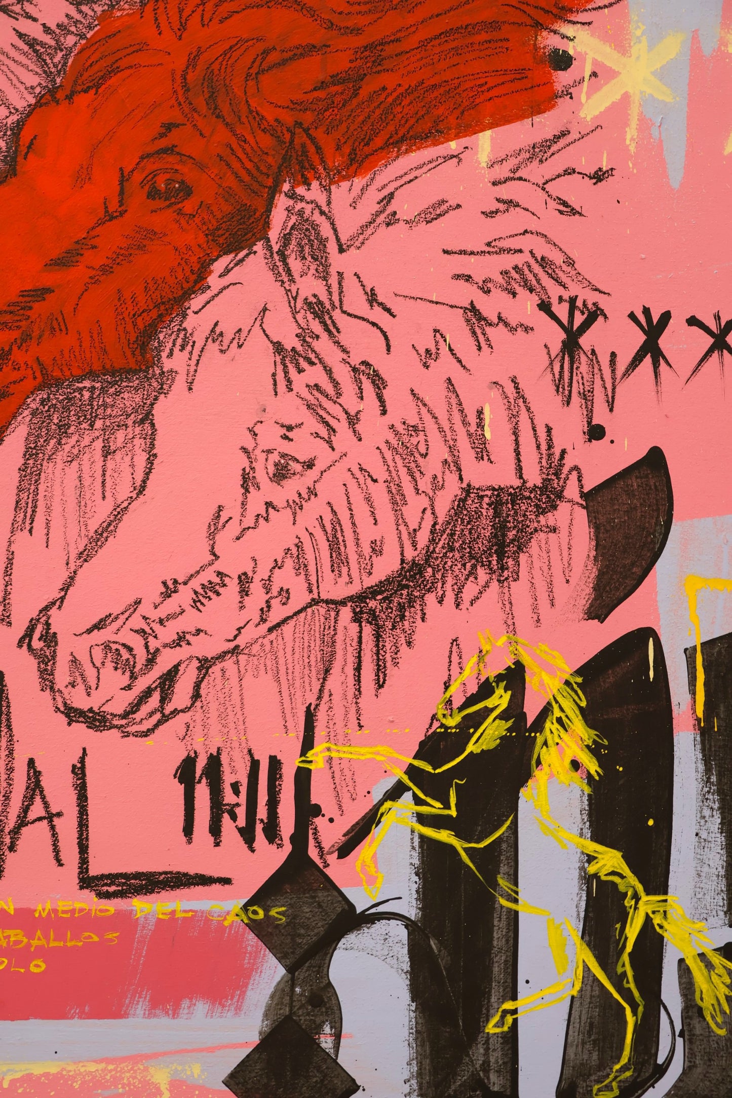 Los caballos del Faraón - Original paint on wood - Arte Urbano Barcelona