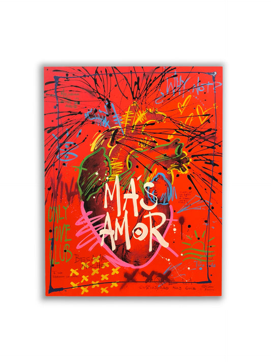 Corazón Anatómico - Original print on wood - Arte Urbano Barcelona